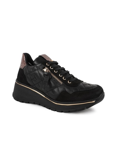 Mamma Mia Mammamia 26k-3640 Kadın Hakiki Deri Yan Fermuarlı Kapitone Dikişli Kalın Dolgu Taban Comfort Sneaker Ayakkabı Siyah Mamma Mia Mammamia 26k-3640 Kadın Hakiki Deri Yan Fermuarlı Kapitone Dikişli Kalın Dolgu Taban Comfort Sneaker Ayakkabı Siyah