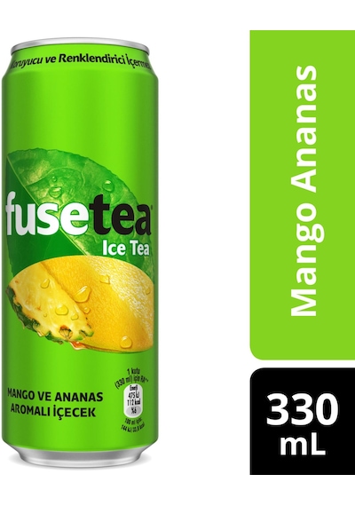 Fuse Tea Mango Ve Ananas Aromalı Soğuk Çay 330 Ml X 12 Adet