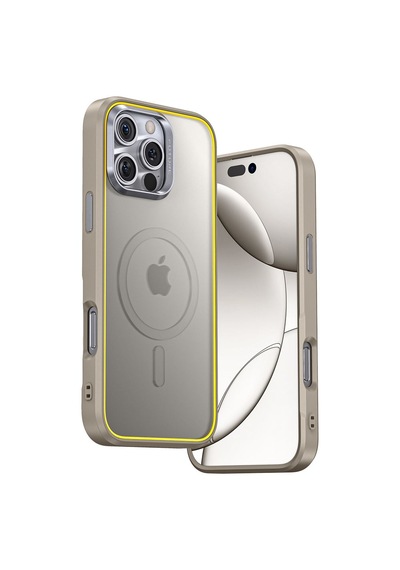 Aohi The Future Apple Uyumlu iPhone 16 Pro Max Kılıfı, Desert Titanium