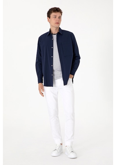 U.s. Polo Assn. Erkek Lacivert Gömlek Desenli 50301077-vr033 Lacivert