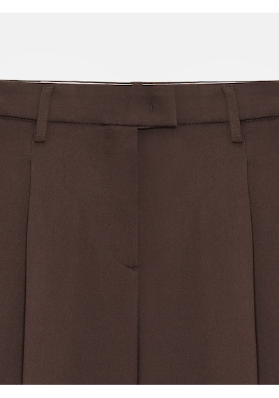 Dilvin 72280 Yüksek Bel Geniş Paça Pantolon-kahve Kahve