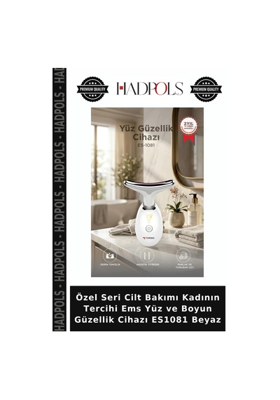 Özel Seri Cilt Bakımı Kadının Tercihi Ems Yüz Ve Boyun Güzellik Cihazı Es1081 Beyaz