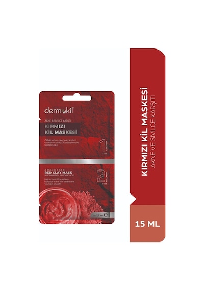 Dermokil Akne ve Sivilce Karşıtı Kırmızı Kil Maskesi 15 ML