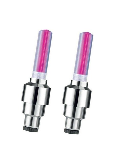 Piranha Pembe Led Işıklı Lastik Sibop Kapağı 2li