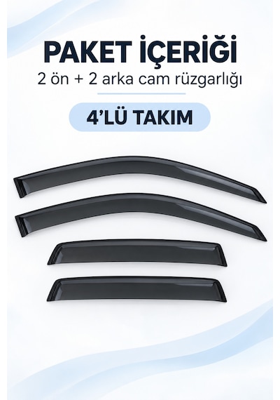 Opel Astra F Efsane 1991-1998 Sedan Mügen Cam Rüzgarlığı 4'lü Takım