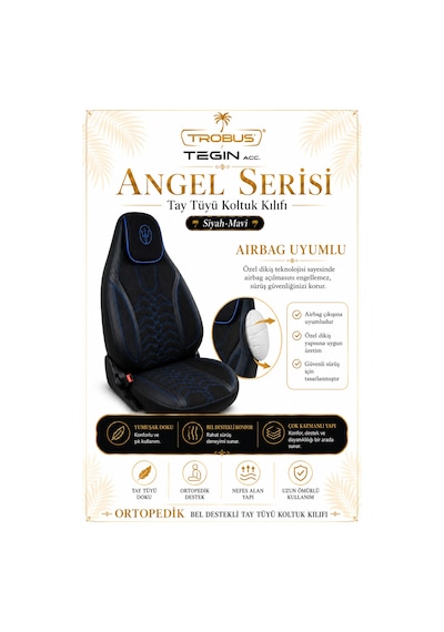 Subaru Xv 2012 Ve Sonrası Uyumlu Angel Serisi Tay Tüyü Koltuk Kılıfı Siyah Mavi 35522089