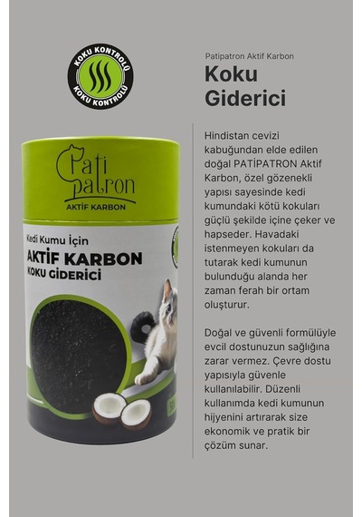 Aktif Karbon Granül 500 Gr Kedi Kumu Koku Giderici Ve Önleyici Doğal Koku Hapseden Granül