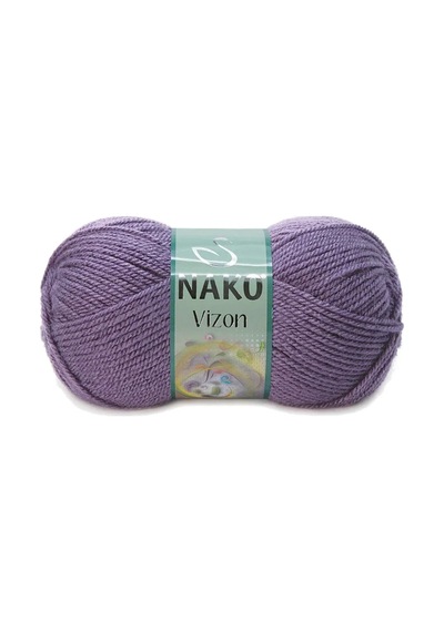 Tedar 5 Adet Vizon Premium Akrilik El Örgü İpi Yünü Renk No:6684 Açık Mürdüm Najmaddin (No:1) 8.5Cm X 10.5 Cm