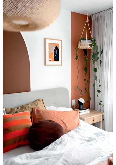 Kendiliğinden Yapışkanlı Kumaş Kanvas Dokulu Duvar Kağıdı Boho Bohem Kahverengi Salon Yatak Odası Renkli