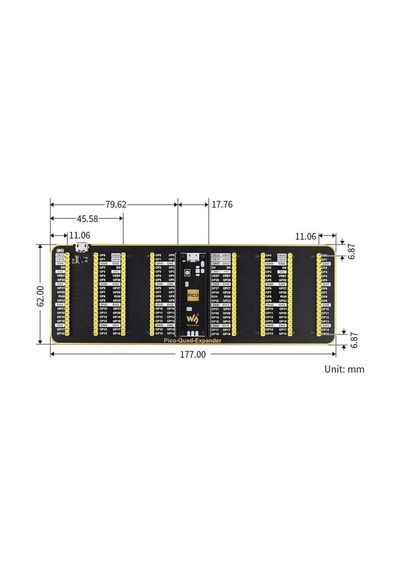 Raspberry Pi Pico Için Dörtlü Gpio Genişletici - Dört Set Erkek H