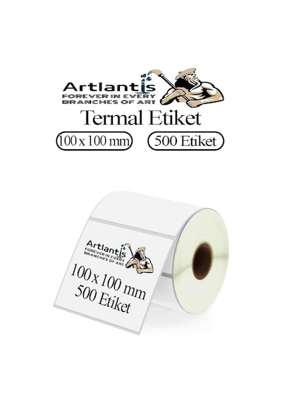 100x100 Mm Barkod Etiketi Yapışkanlı 1 Adet Rulo Etiket Termal Barkot Terazi Etiketi 500 Lü Barkod Yazıcılara 10x10cm 1 Adet