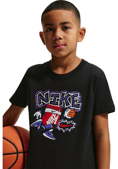 Nike Sportswear Kids Tee Box Hoops Kids Tee Grafik Baskılı Çocuk Tişört Siyah