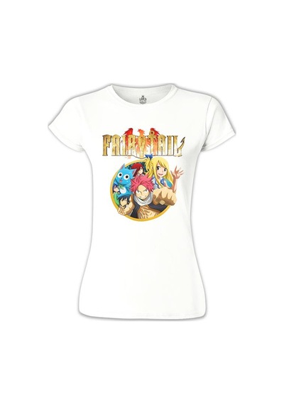 Fairy Tail Beyaz Kadın Tshirt 001
