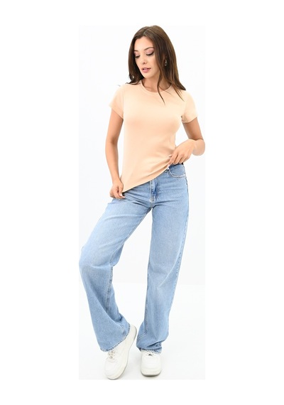 Kadın Kısa Kollu Basic T-shirt 1775-25 001