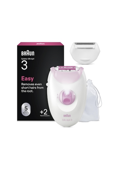 Braun Silk Épil 3 Kablolu Epilatör, Kalıcı Pürüzsüz Cilt, 3-033