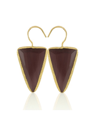 Kadir Jewellery 22 Ayar Altın Kaplama Vintage Küpe -el İşçiliği Ve Hipoalerjenik Küpe Kehribar 13877810