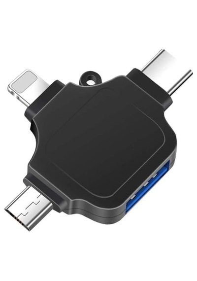 Lightning Apple Uyumlu iPhone  Type-c Micro Usb 3in1 Usb 3.0 Dişi Otg Çevirici