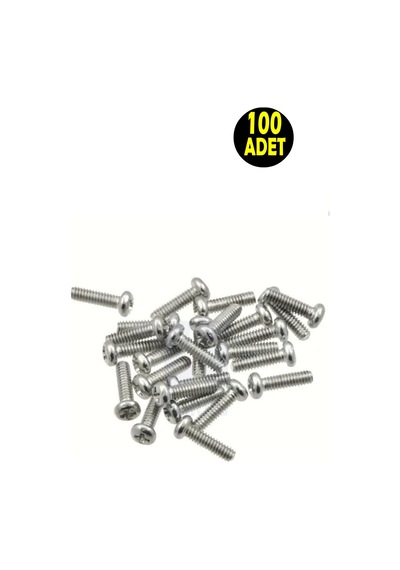100 Adet M4 X 20mm Yıldız Silindir Başlı Dayanıklı Çiko Kaplama Ysb Metrik Vida - Montaj Vidası Diğer