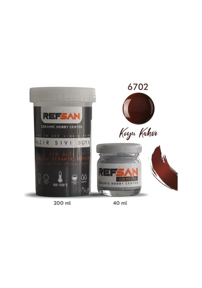 Hazır Çini ve Seramik Boyası 6702 Koyu Kahve 1 Kg