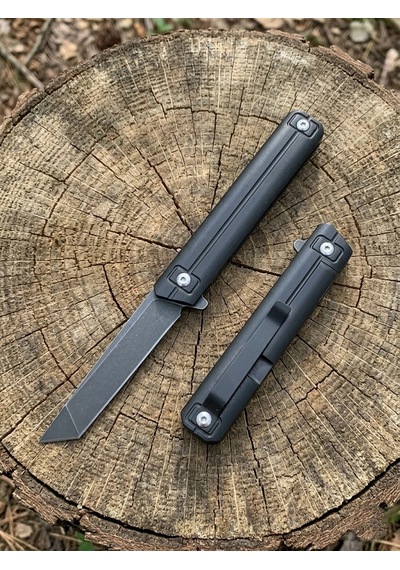 Knivox Browning Profesyonel Siyah Tanto Namlu D2 Çelik Çakı - Ultra İnce Tasarım