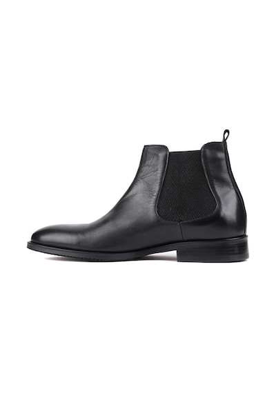 Shoetyle - Siyah Deri Erkek Chelsea Bot 250-201-903 Siyah