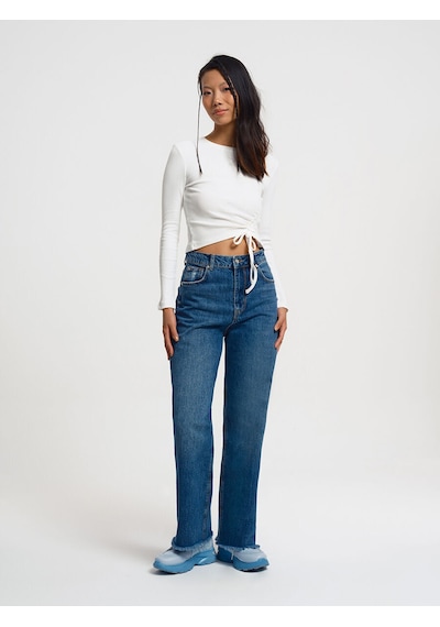 Loft Slim Fit Kadın Top Beyaz