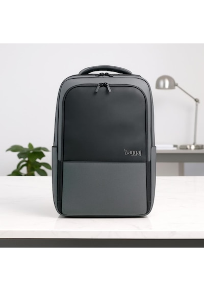 Laptop Ve Seyahat İçin İnce Tasarım Sırt Çantası Baggaj S24112 Gri