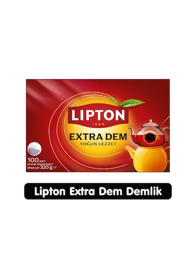 Lipton Extra Dem Demlik Poşet Siyah Çay 100 Adet 1 Paket