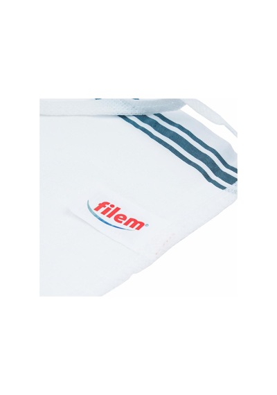 Filem Beyaz Şerit Baskılı 2 Adet Peeling Hamam Banyo Kesesi 16x24 Cm