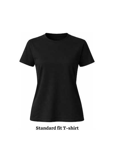 Kadın Siyah Basic Pamuk T-shirt Siyah