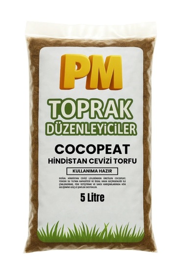 Cocopeat Hindistan Cevizi Torfu Kullanıma Hazır Doğal, Steril, Yüksek Su Tutma Kapasiteli 5 Litre