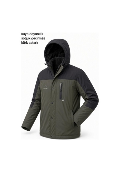 Oksit Tuc 1032 İçi Polar/kürk Astarlı Su İtici Termal Softshell Erkek Mont - Soğuk Geçirmez Spor Kaban Haki Oksit Tuc 1032 İçi Polar/kürk Astarlı Su İtici Termal Softshell Erkek Mont - Soğuk Geçirmez Spor Kaban Haki
