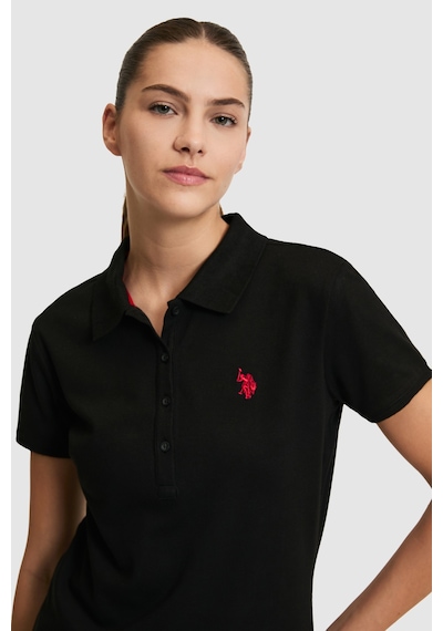 U.s. Polo Assn. Kadın Siyah Tişört Basic 50321818-vr046