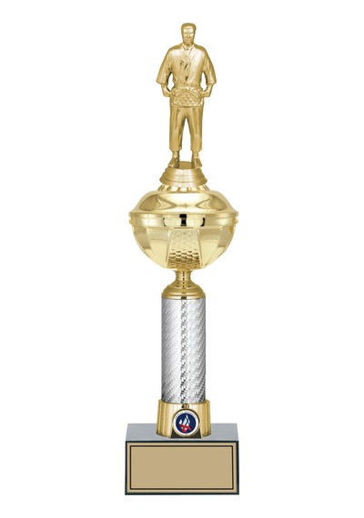Odak Kupa - Figürlü Kupalar - Judo / Karate Figürlü Kupalar Fg-057 B - 44 Cm Altın - Beyaz