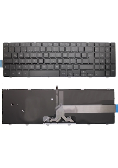 Siyah-ışıklı - Dell Inspiron 5558 Type B50f81c Uyumlu Notebook Klavye