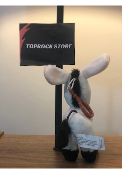 Sevimli Eşek Peluş Oyuncak Hediyelik Oyuncak Anahtarlık Uyku Arkadaşı 12 Cm Ekru