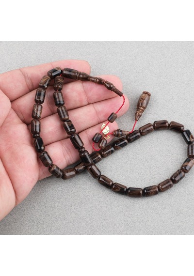 Kadim Katalin Çekoslovak Eski Obje Usta İşi İmzalı Kapsül Kesim 7x11mm Tesbih