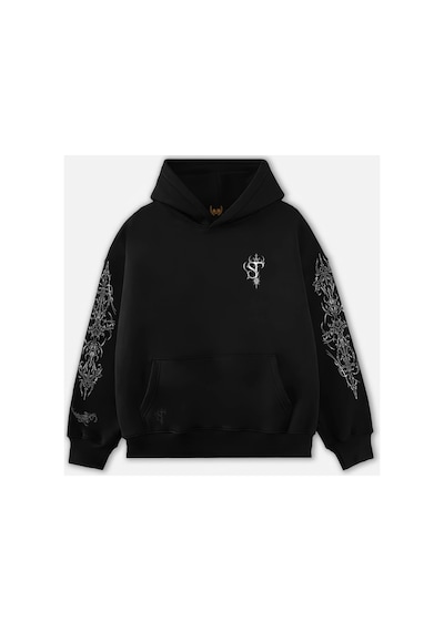 Tarzsokak Sword And Blade Jesus Vintage 1451 Since Hoodie Sweatshirt Sweat Kapşonlu Baskılı Trend Siyah