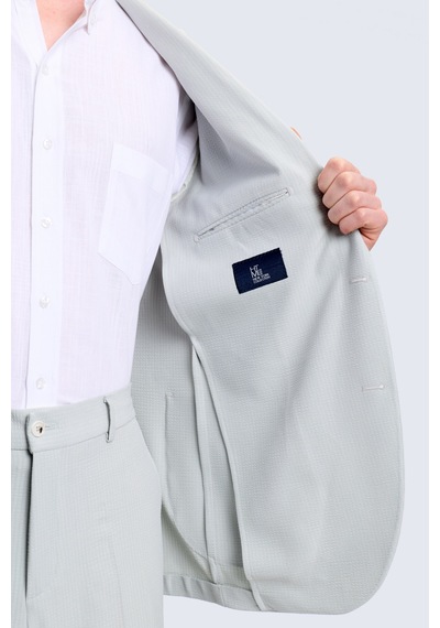 Hatemoğlu Yeşil Slim Fit Mono Yaka Casual Takım Elbise