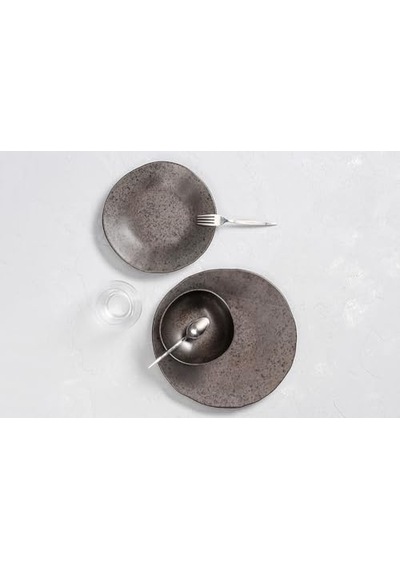 Ironstone 3 Parça Tek Kişilik Yemek Takımı Açık Gri