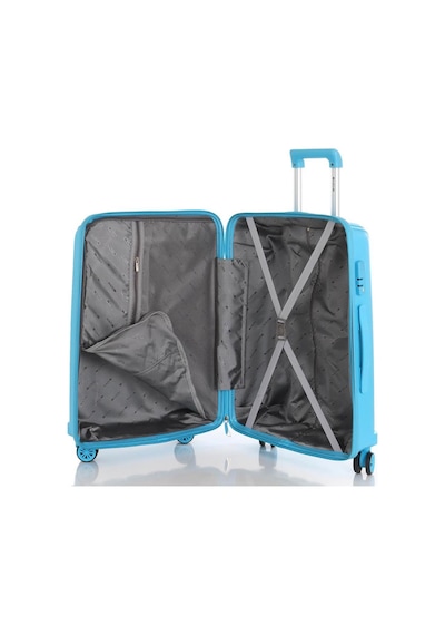 Mçs 3lü Set Kırılmaz Silikon Seyahat Valizi Bavulu V305 Açık Mavi