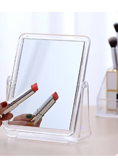 Gaman Yeni Model Şeffaf Renkli 360 Açısı Ayarlanabilir Masaüstü Ayna - Banyo Aynası - Makyaj Aynası