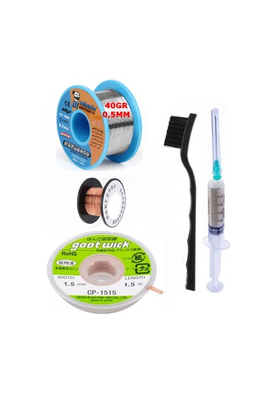 Mechanic Lehim Teli 05mm Toplama Ve Emme Teli 1,5mm 5in1 Set
