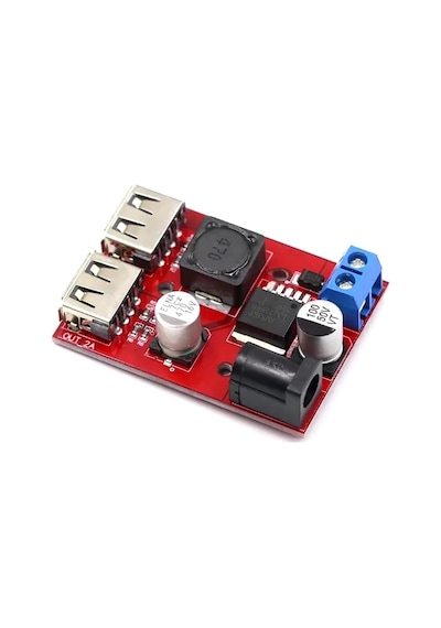 Lm2596s Çift Usb Voltaj Düşürücü Modül 6-40v Giriş-5v 3a Çıkış