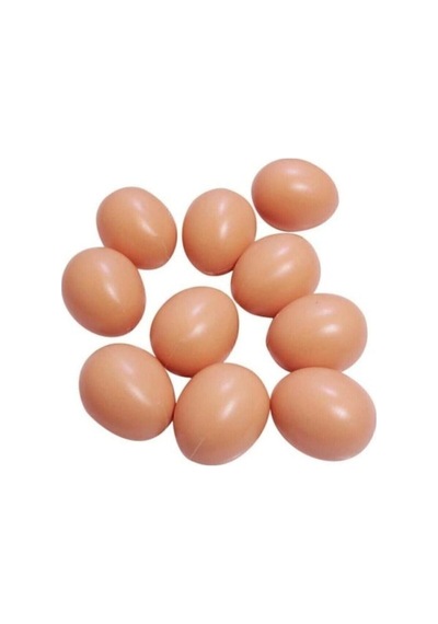 Plastik Yumurta 5 Cm 10 Adet Kahverengi