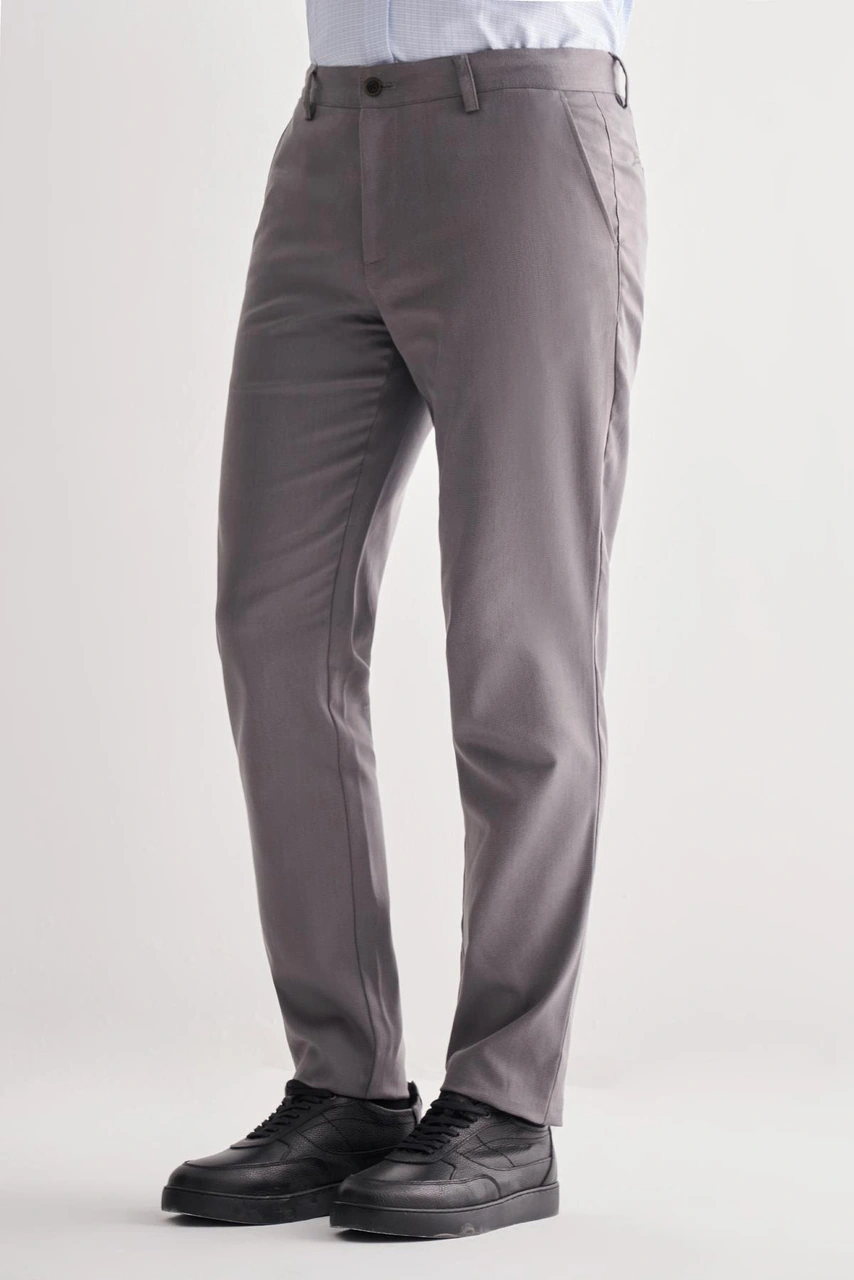 İmza Füme Yan Cep Düz Paça Pamuklu Comfort Fit Chino Casual Pantolon 1003255166 Füme