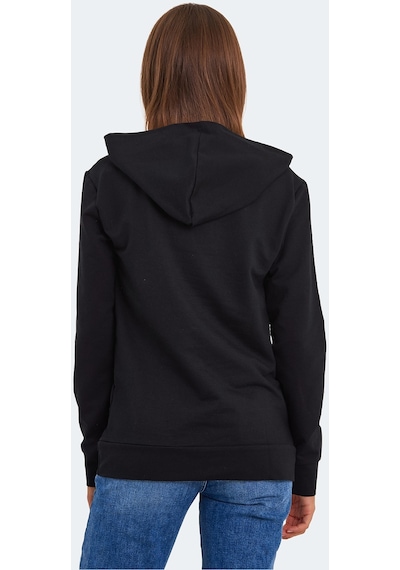 Slazenger KATHY IN Kadın Kapüşonlu Siyah Sweatshirt