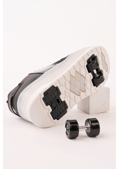 Muggo Flow Çocuk Işıklı Patenli Tekerlekli Sneaker Spor Ayakkabı Siyah