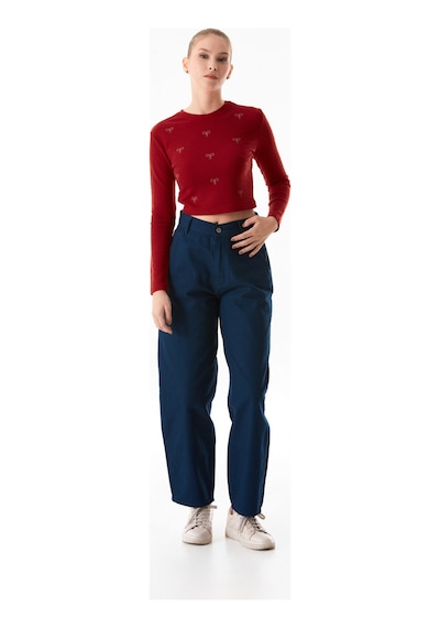 Fullamoda Fermuarlı Yüksek Bel Gabardin Şalvar Pantolon 25ygb1900214565-lacivert Lacivert Fullamoda Fermuarlı Yüksek Bel Gabardin Şalvar Pantolon 25ygb1900214565-lacivert Lacivert