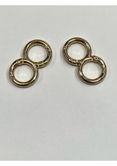Karantuhafiye Çanta Halkası Yaylı İkili Model 1,5 Cm Gold Gold Çok Renkli